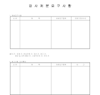감사처분 요구사항 감사처분 요구사항